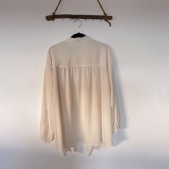 Cream button down shirt - Picture 5 of 7